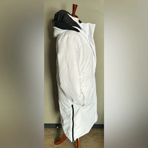 Spyder Women's White and Black long puffer jacket - Picture 8 of 16